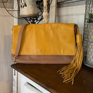 Yellow and Tan Zara Women’s purse Crossbody or Clutch